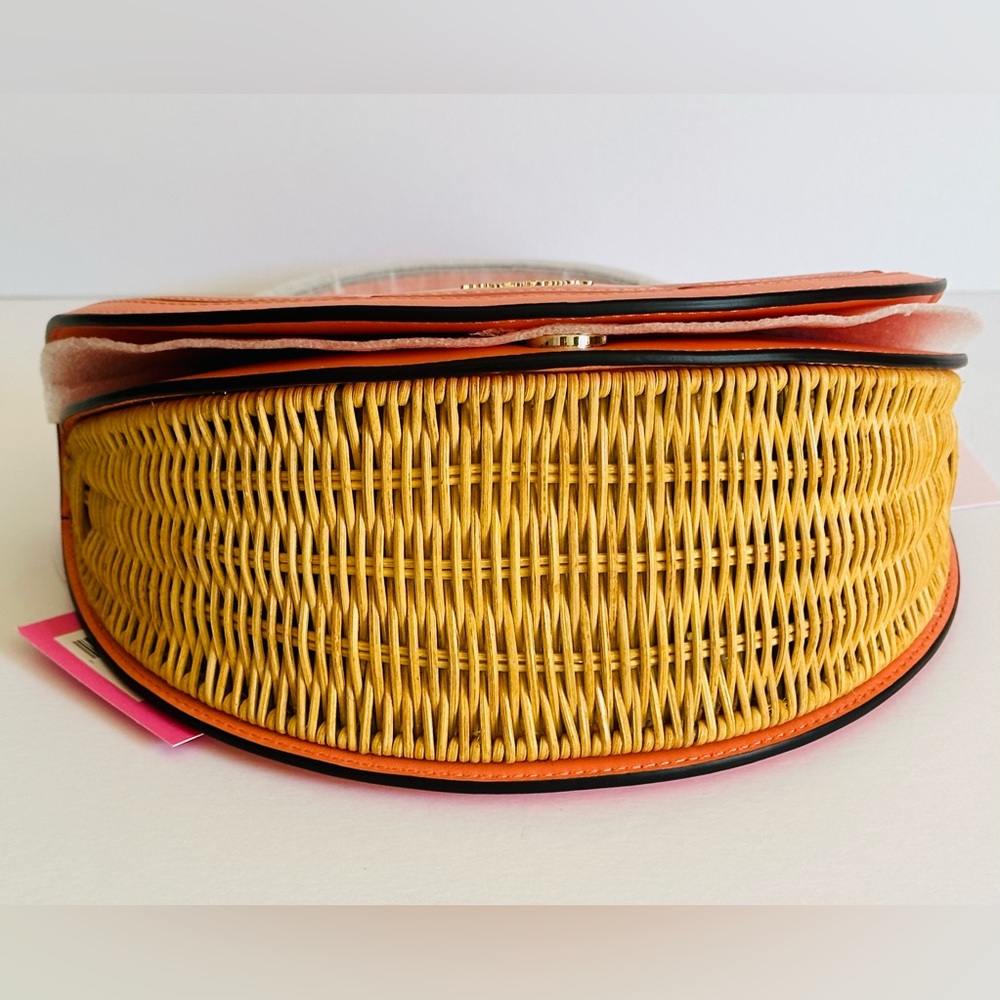 NWT! Kate Spade ♠️ Squeeze Wicker 3d Grapefruit Crossbody/Top Handle Bag - Picture 6 of 10